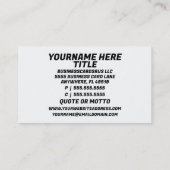 Konijn Magiër Party Magic Act Visitekaartje (Achterkant)