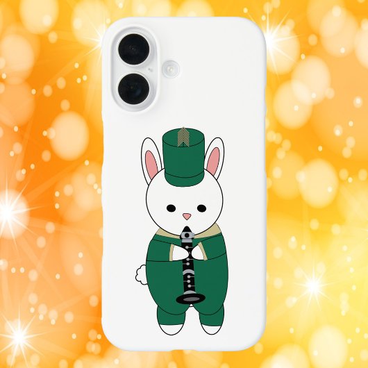 Konijn Marching Band klarinet groen goud Case-Mate iPhone Case