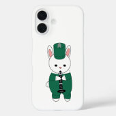 Konijn Marching Band Klarinet Groen Wit Case-Mate iPhone Case (Achterkant)