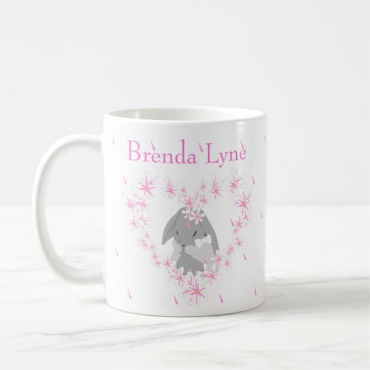 Konijn Meisje Roze Koffiemok (Links)
