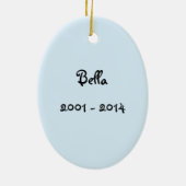 Konijn Memorial Ornament (Achterkant)