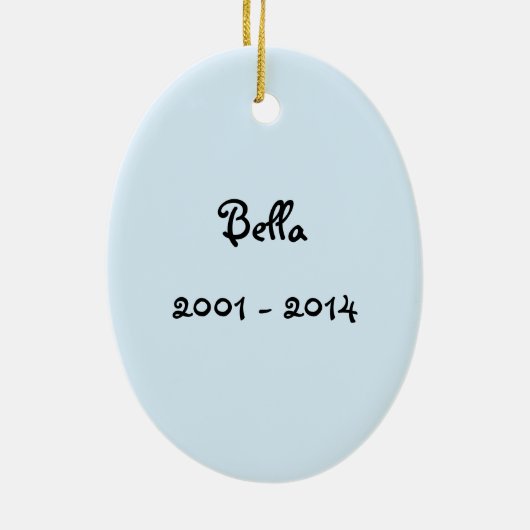 Konijn Memorial Ornament (Achterkant)