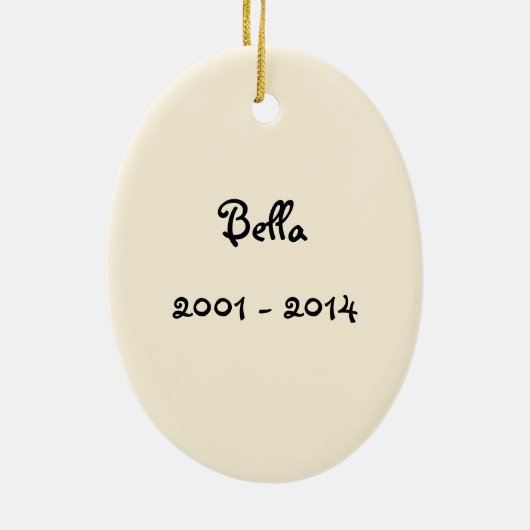  Konijn Memorial Ornament (Achterkant)