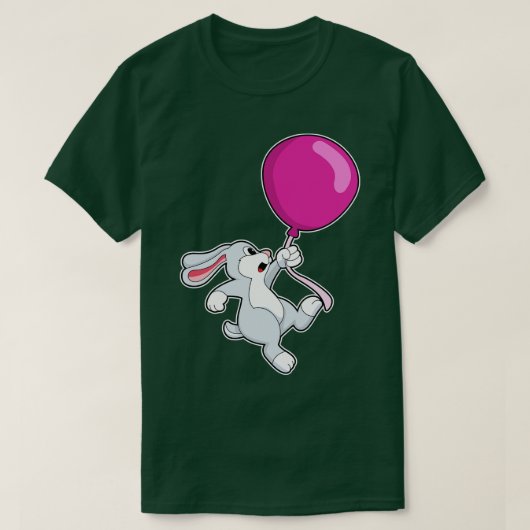 Konijn met ballon 2 t-shirt (Design voorkant)