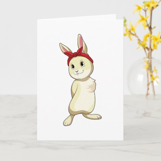 Konijn met Bandana Kaart (Gele Bloem)