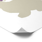 Konijn met bloemen hoofdstuk dierenschildering poster (Hoek)