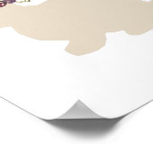 Konijn met bloemen hoofdstuk dierenschildering poster (Hoek)