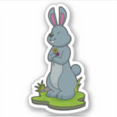 Konijn met bloemen sticker (Voorkant)