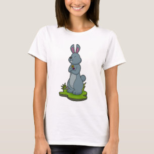 Konijn met bloemen t-shirt