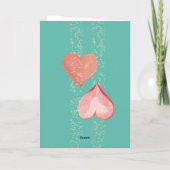 Konijn met bloemen Valentijnkaart Feestdagen Kaart (Achterkant)