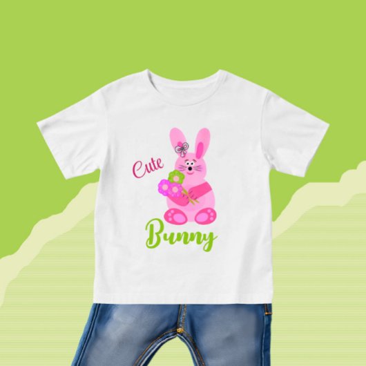 Konijn met bloemetjes baby T-shirt