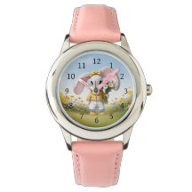 Konijn met boeket witte margrieten
