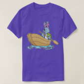 Konijn met Boot Paddle T-shirt (Design voorkant)