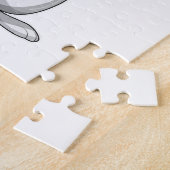 Konijn met bovenhoed en stropdas legpuzzel (Zijkant)