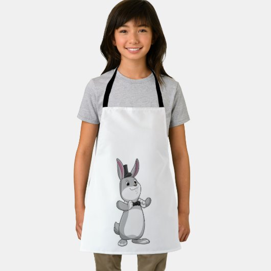 Konijn met bovenhoed en stropdas schort (Insitu)