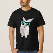 Konijn met bril, Badass Funny Bunny, Rabbit Pa T-shirt (Voorkant)