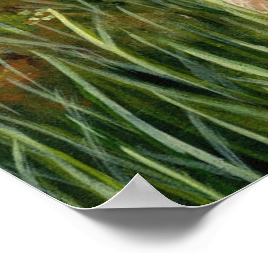 Konijn met Butterfly 55 Poster (Hoek)