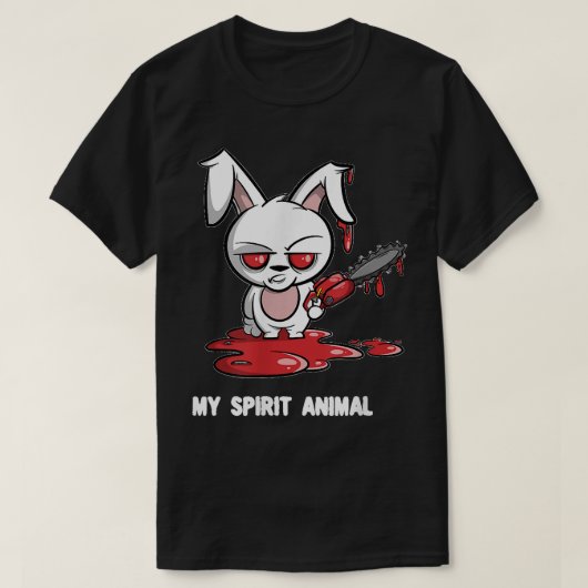 Konijn met Chainsee My Spirit Animal Evil Bunny T-shirt (Design voorkant)