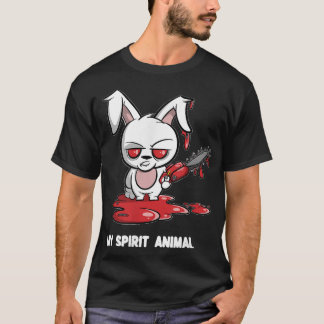 Konijn met Chainsee My Spirit Animal Evil Bunny T-shirt