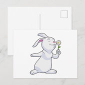 Konijn met Daisy Briefkaart (Voorkant / Achterkant)