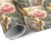 Konijn met een bontjas cadeaupapier (Rol Hoek)