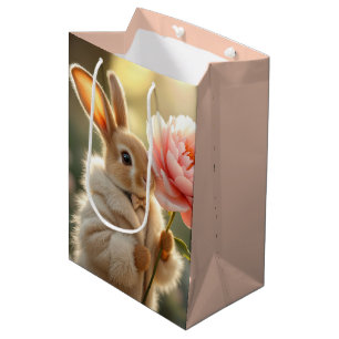 Konijn met een bontjas medium cadeauzakje