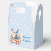 Konijn met een krans van rozen Cute Pasen Bedankdoosjes (Geopend)