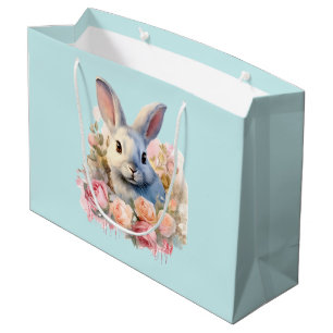 Konijn met een krans van rozen Moois Groot Cadeauzakje