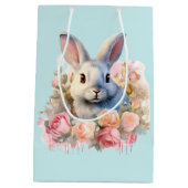 Konijn met een krans van rozen Moois Medium Cadeauzakje (Achterkant)