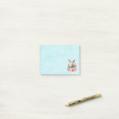 Konijn met een krans van rozen Schattig Post-it® Notes (Op bureau)