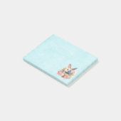 Konijn met een krans van rozen Schattig Post-it® Notes (Schuin)