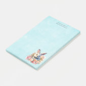 Konijn met een krans van rozen Schattig Post-it® Notes (Schuin)