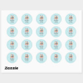 Konijn met een krans van rozen Schattig Ronde Sticker (Vel)