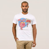 Konijn met een vrolijk paasteken Mannen T-shirt (Voorkant volledig)