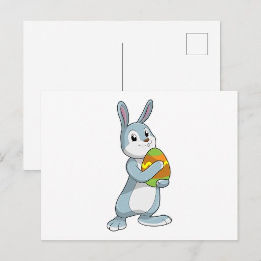 Konijn met ei briefkaart (Voorkant / Achterkant)