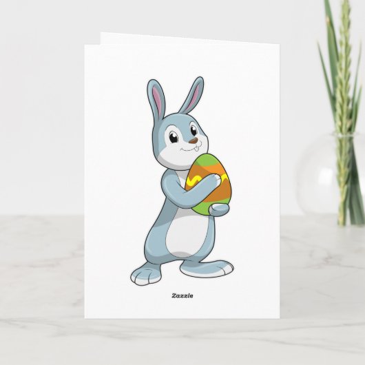 Konijn met ei kaart (Achterkant)