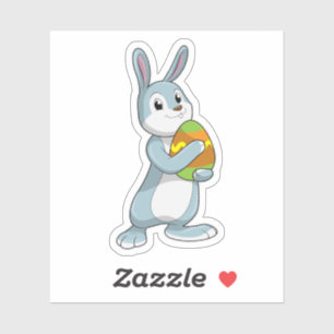 Konijn met eieren sticker