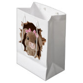 Konijn met fopspeen medium cadeauzakje (Voorkant Gekanteld)