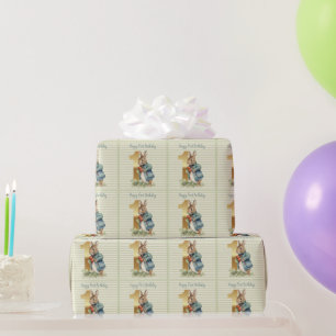 Konijn met groenten Eerste verjaardag Cadeaupapier
