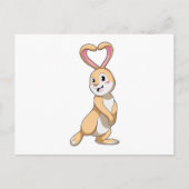 Konijn met hart briefkaart (Voorkant)