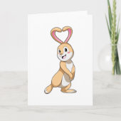 Konijn met Hart Kaart (Voorkant)