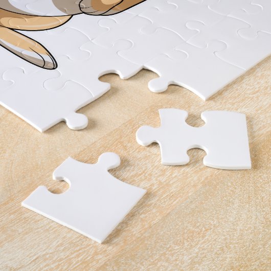 Konijn met hart legpuzzel (Zijkant)