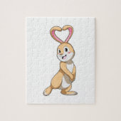 Konijn met hart legpuzzel (Verticaal)