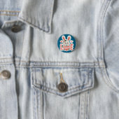 Konijn met Hart Ronde Button 3,2 Cm (In situ)
