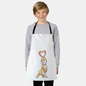 Konijn met hart schort (Gedragen)