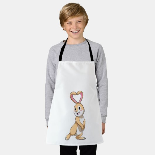 Konijn met hart schort (Gedragen)