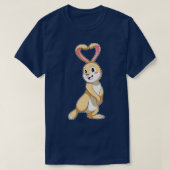Konijn met hart t-shirt (Design voorkant)