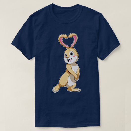 Konijn met hart t-shirt (Design voorkant)