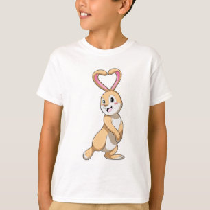 Konijn met hart t-shirt