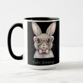 Konijn met hartbril mok | Cute dier koffie (Links)